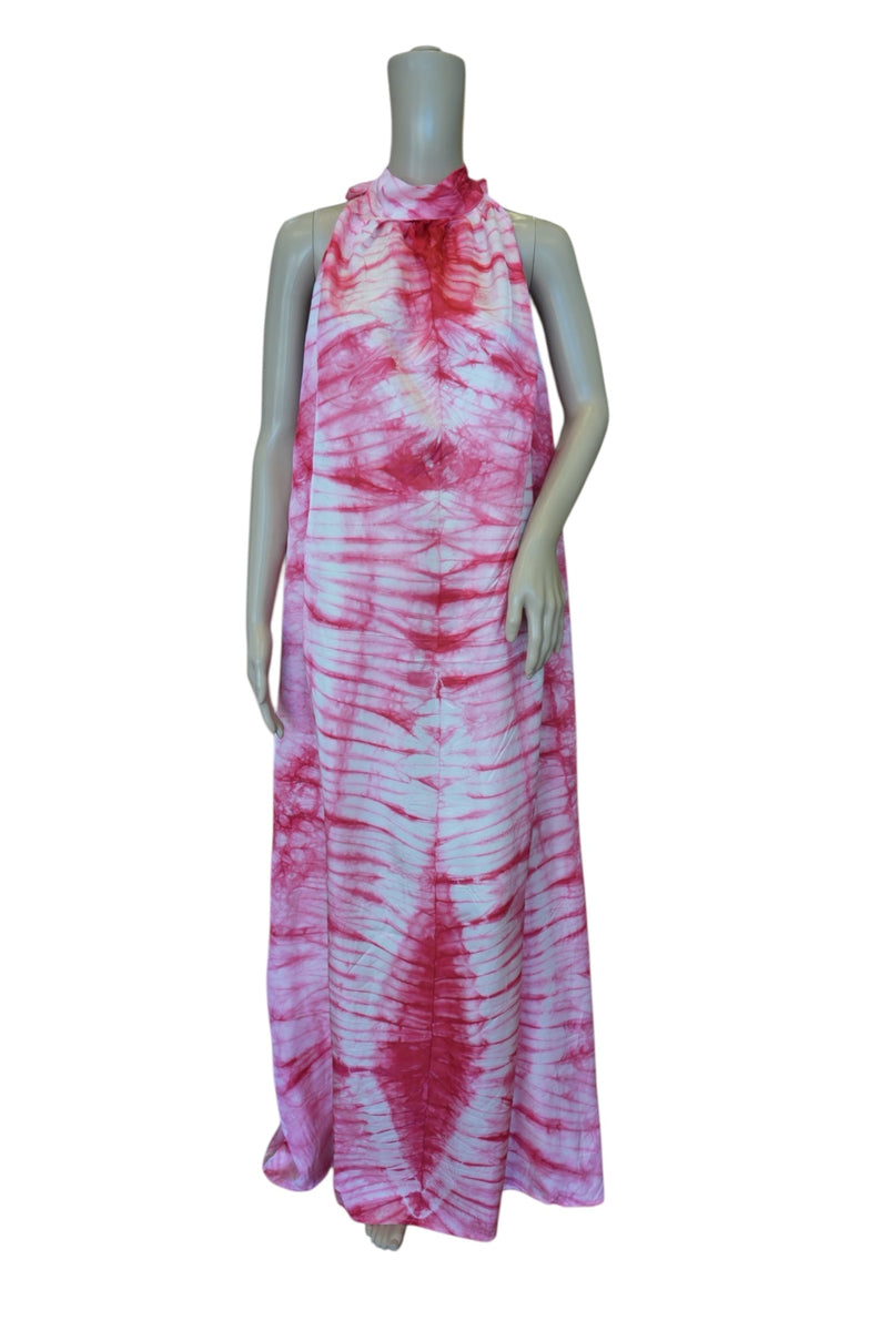 Pink and White Tie-Die Silk Summer Dress – Yoma Fashion Boutique
