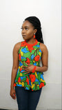 Sleeveless Ankara Peplum Top