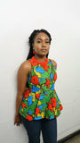 Sleeveless Ankara Peplum Top