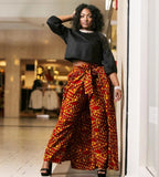 Red and Gold Ankara Pants Skirt