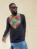 Long Sleeve Multi-Color African Print T-Shirt