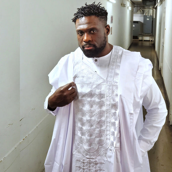 Pure White Men's Agbada