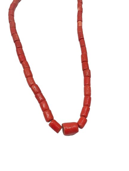 Men's Coral Bead Necklace