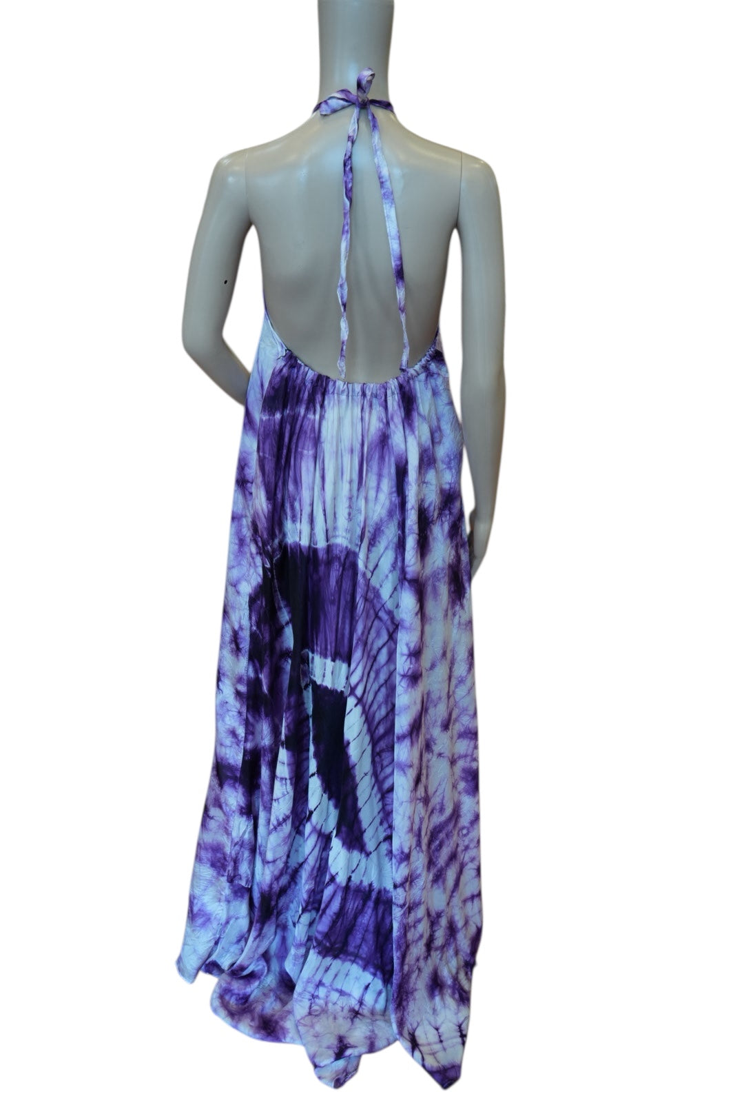 fitted lace wedding dress Purple Tie-Die Silk Summer Dress – Yoma Fashion Boutique