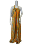 Gold Tie-Die Silk Summer Dress