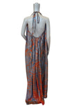 Orange Tie-Die Silk Summer Dress
