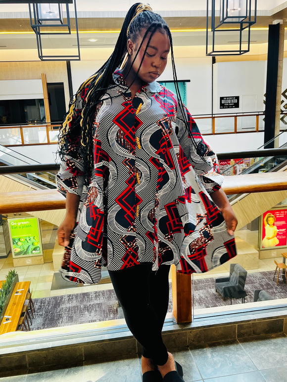 Ankara Pullover Coat