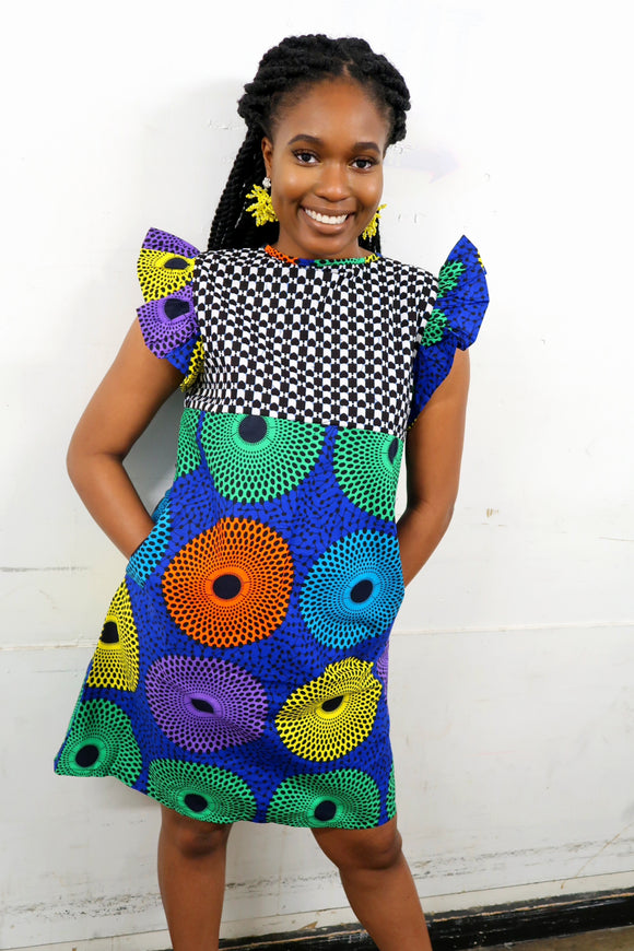 ankara shift dress designs Dola Ankara Shift Dress Bomi Styles Store