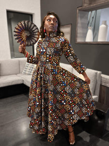 Ankara Print Maxi Gown