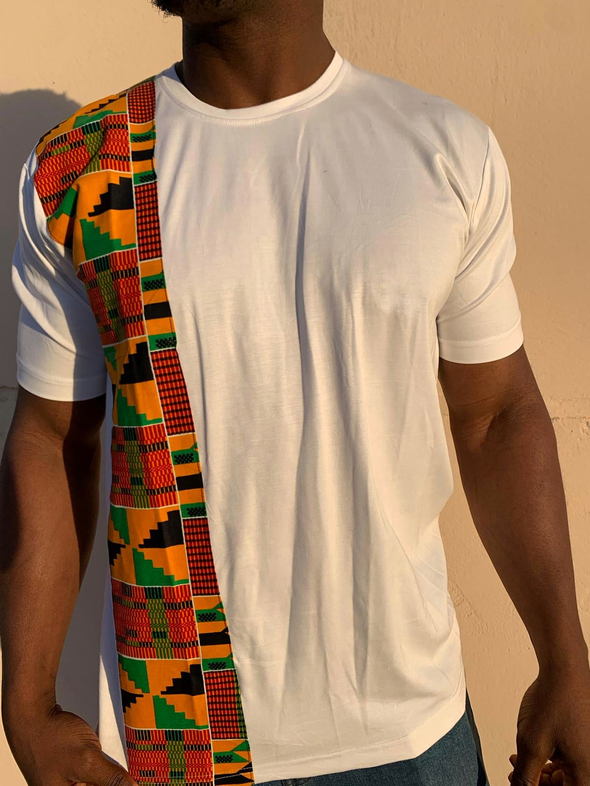 Kente Sash White T-Shirt – Yoma Fashion Boutique