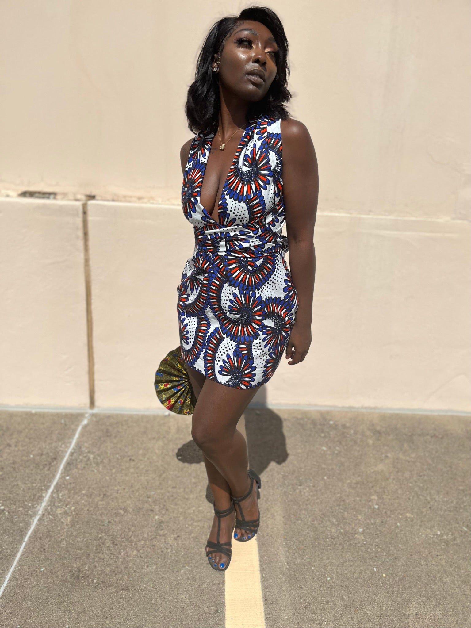 White and Blue Infinity Short Dress – Yoma Fashion Boutique