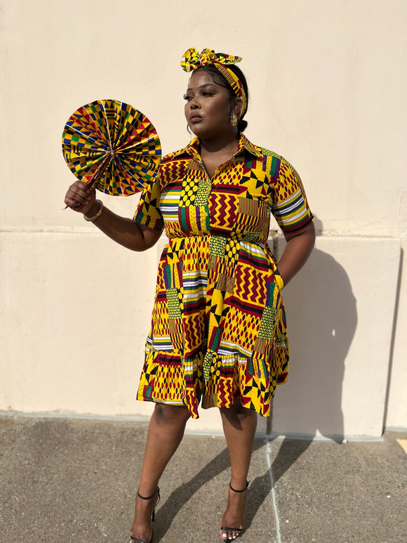 Ghanaian Midi Ankra Dress