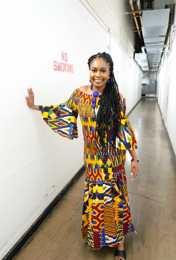 Omot Off Shoulder African Print Dress Omot Off Shoulder African Print Dress
