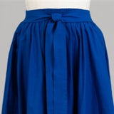 Solid Color Elastic Maxi Skirt