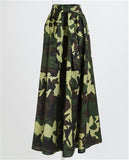 Camouflage Print Maxi Skirt